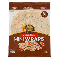 Mini Wholegrain Wraps 8 Pack 360g
